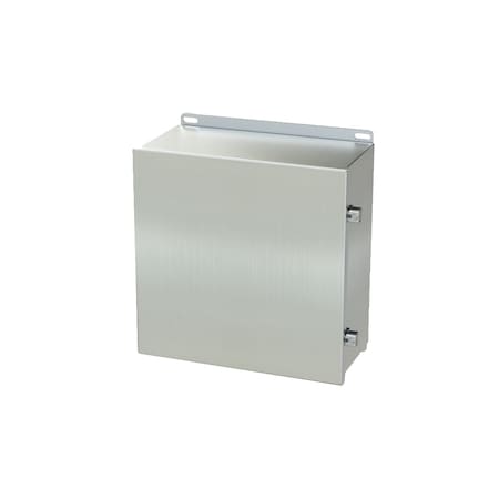 Saginaw Control & Engineering Electrical Enclosures, 12.13 in H, 6 in D, 12 in W, NEMA 3R, 4, 4X, 12, 13, 304 Stainless Steel SCE-1212CHNFSS